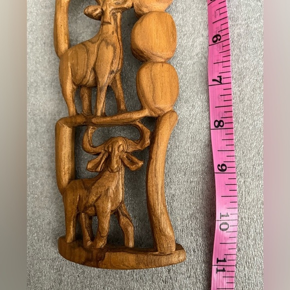 Handcrafted Brown Wooden African Animal Wall Decor small Panel - Picture 2 of 4